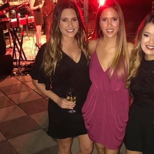 Black velvet shift dress